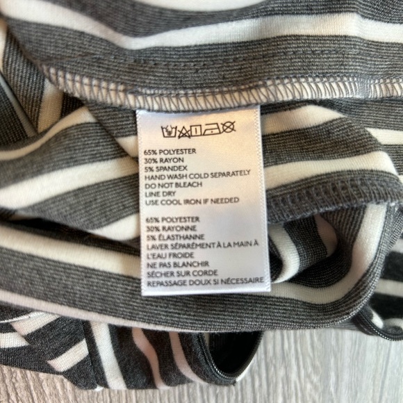Urban Outfitters Silence + Noise Gray & White Dress Striped Mini Bodycon Medium. - Picture 10 of 13